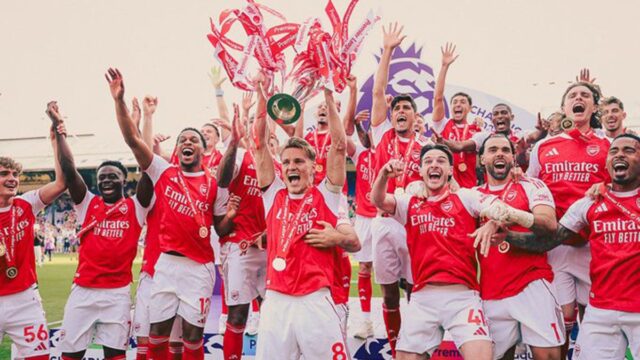 Arsenal tutup Liga Inggris 2025/26 dengan kemenangan 2-1 atas Crystal Palace