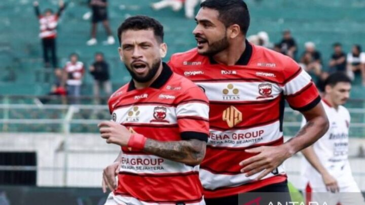 Madura United menang 2-0 atas Bali United dalam lanjutan kompetisi Liga 1 Indonesia
