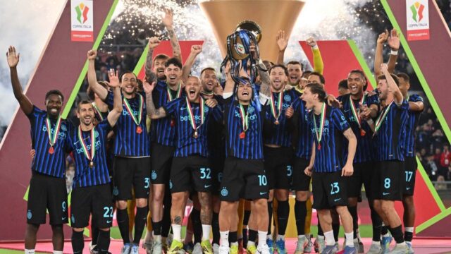 Inter Milan juara Piala Italia setelah mengalahkan Lazio dengan skor 2-0