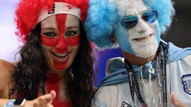 Aksi Suporter Warnai Laga Semifinal Inggris vs Argentina dengan Cara Tak Biasa