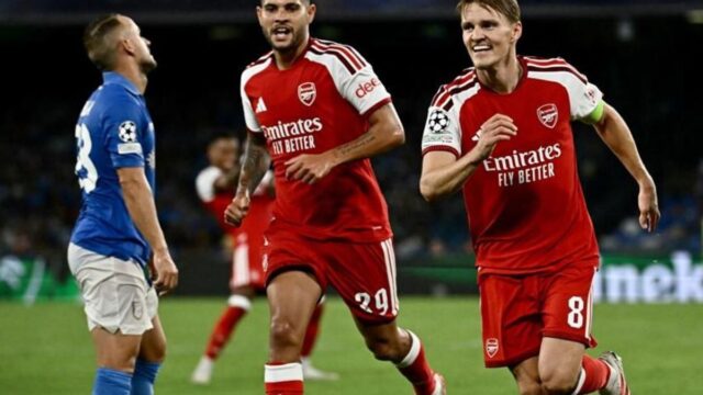 Arsenal Menang 1-0 atas Napoli di Kandang Lawan Berkat Gol Martin Odegaard